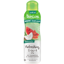 TropiClean Refreshing 2in1 šampon in balzam, lubenica - 355 ml