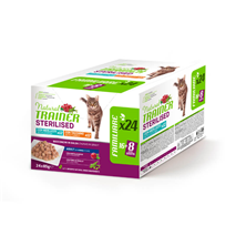 Natural Trainer Cat Multipack Steril. Adult, vrečka - puran, trska - 24 x 85 g